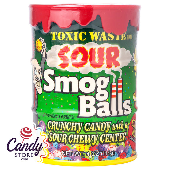 Toxic Waste Sour Smog Balls Candy - 12ct Banks