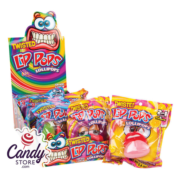 Twisted Lip Pops Lollipops - 24ct