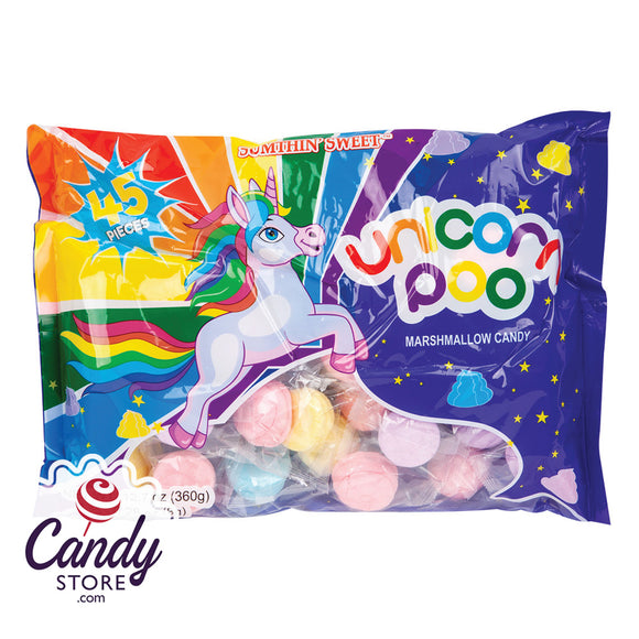 Unicorn Poo Marshallow Candy 45-Piece Bags - 12ct
