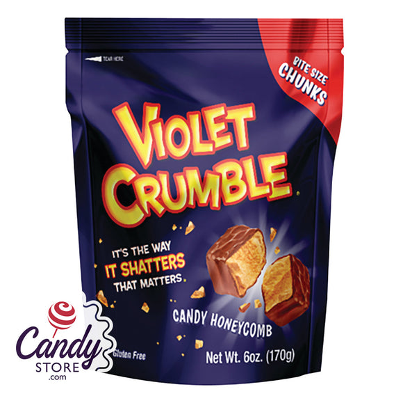 Bite Size Violet Crumble Milk Chocolate Chunks - 8ct