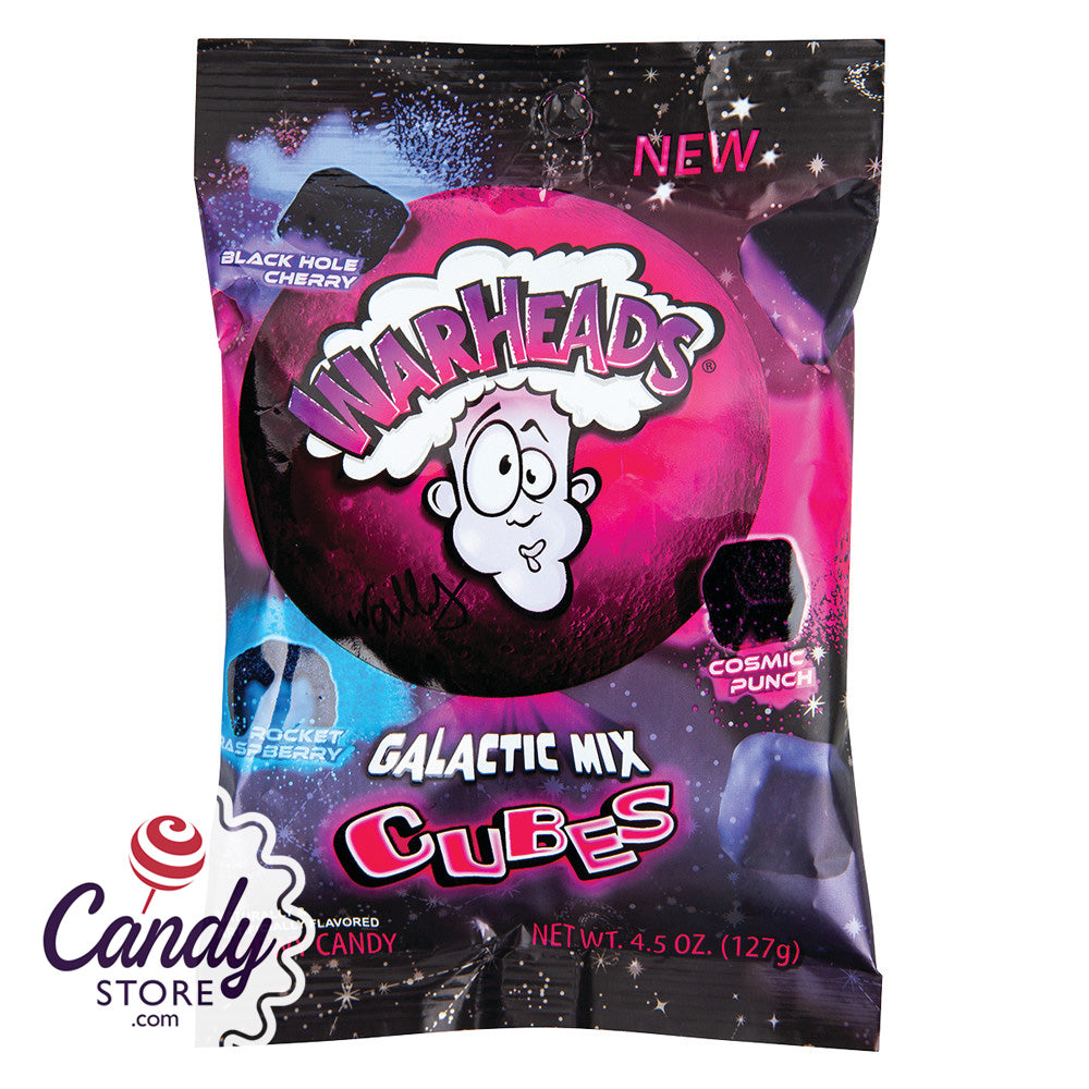 Warhead Galactic Cubes Sour Candy 12ct Peg Bags - CandyStore.com