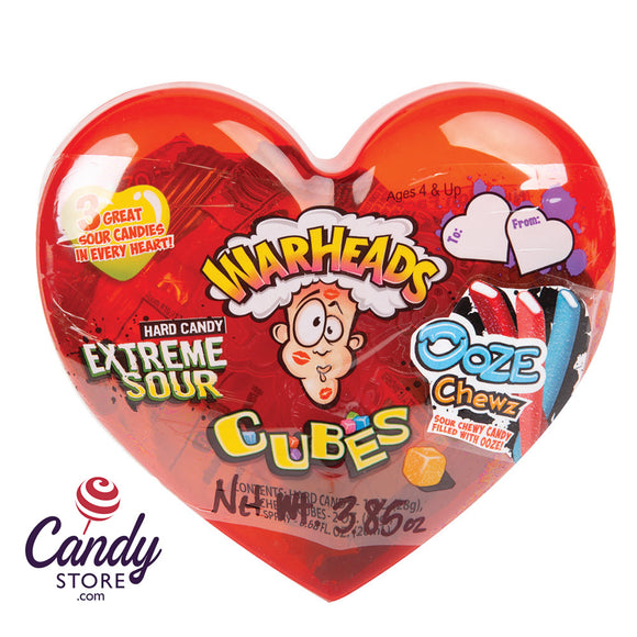 Warheads Heart-Shaped Box Extreme Sour Hard Candy - 8ct