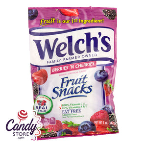 Welch's Berries & Cherries Fruit Snacks - 12ct Peg Bags