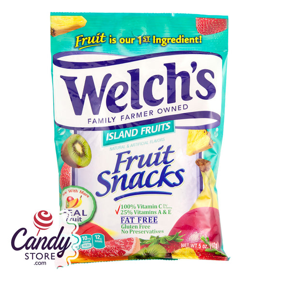 Welch's Island Fruits Fruit Snacks - 12ct Peg Bags