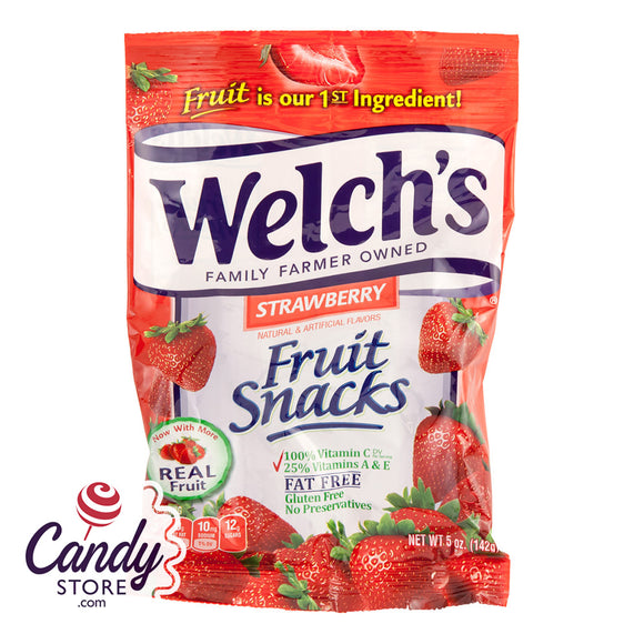 Welch's Strawberry Fruit Snacks - 12ct Peg Bags