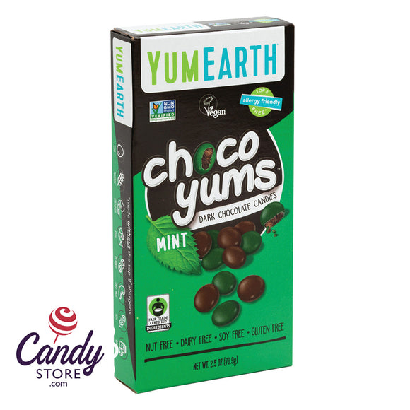 Yum Earth Choco Yums Mint Dark Chocolate Candies - 6ct
