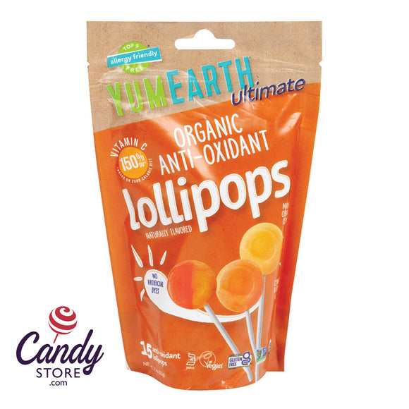 Yum Earth Organic Anti-Oxidant Lollipops - 6ct